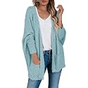 Saodimallsu Womens Chunky Popcorn Cardigan Oversized Cozy Long Sweaters