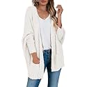 Saodimallsu Womens Chunky Popcorn Cardigan Oversized Cozy Long Sweaters