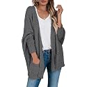 Saodimallsu Womens Chunky Popcorn Cardigan Oversized Cozy Long Sweaters