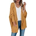 Saodimallsu Womens Chunky Popcorn Cardigan Oversized Cozy Long Sweaters