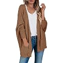 Saodimallsu Womens Chunky Popcorn Cardigan Oversized Cozy Long Sweaters