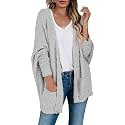 Saodimallsu Womens Chunky Popcorn Cardigan Oversized Cozy Long Sweaters