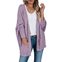 Saodimallsu Womens Chunky Popcorn Cardigan Oversized Cozy Long Sweaters