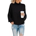 Saodimallsu Womens Turtleneck Oversized Sweaters Batwing Long Sleeve Pullover Loose Chunky Knit Jumper