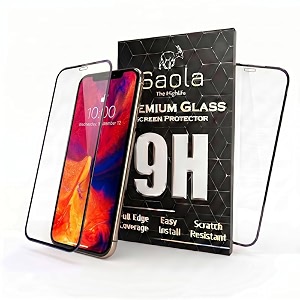 saola 9h clear tempered glass for apple iphone xs pack of 2 with hassle-less installation kit full screen coverage 58 inch