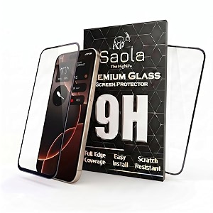 saola 9h clear tempered glass for apple iphone 16 pro max pack of 1 with hassle-less installation kit full screen coverage 69 inch