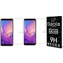 Saola 9H Clear Tempered Glass For Samsung Galaxy J6 (Pack Of 2) with Free Installation Kit. Full screen Coverage - 5.6 inch