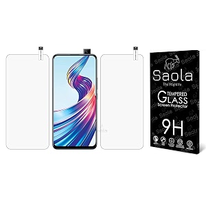 saola 9h clear tempered glass for vivo v15 pro smartphonepack of 2 with free installation kit full screen coverage - 639 inch