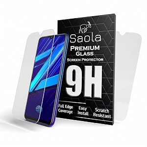 saola 9h clear tempered glass for vivo z1x pack of 2 with free installation kit full screen coverage - 638 inch