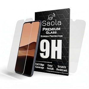 saola 9h clear tempered glass for vivo y20g pack of 2 with free installation kit full screen coverage - 651 inch