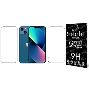 saola crystal clear screen protector for apple iphone 13 mini  9h tempered glass smooth touch full coverage case friendly 2-step installation kit  quick amp easy application pack of 2