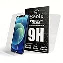 Saola Crystal Clear Screen Protector for Apple iPhone 12 | 9H Tempered Glass, Smooth Touch, Full Coverage, Case Friendly, 2-Step Installation Kit | Quick &amp; Easy Application (Pack of 2)