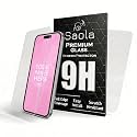 Saola Crystal Clear Screen Protector for Apple iPhone 14 | 9H Tempered Glass, Smooth Touch, Full Coverage, Case Friendly, 2-Step Installation Kit | Quick &amp; Easy Application (Pack of 2)