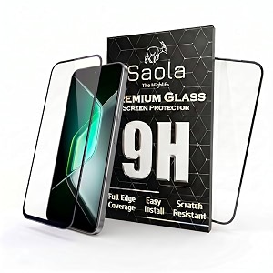 saola crystal clear screen protector for infinix gt 30 pro 5g  9h tempered glass smooth touch full coverage case friendly 2-step installation kit  quick amp easy application pack of 2