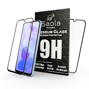 saola crystal clear screen protector for infinix 6 plus  9h tempered glass smooth touch full coverage case friendly 2-step installation kit  quick amp easy application pack of 1