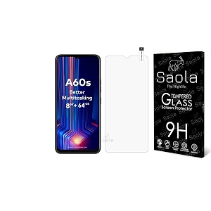 saola crystal clear screen protector for itel a60s  9h tempered glass smooth touch full coverage case friendly 2-step installation kit  quick amp easy application pack of 1