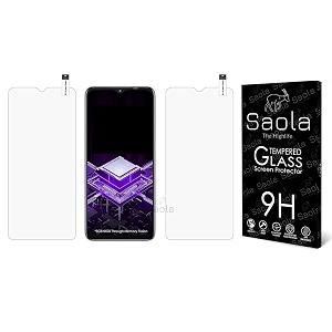 saola crystal clear screen protector for itel s23  9h tempered glass smooth touch full coverage case friendly 2-step installation kit  quick amp easy application pack of 2