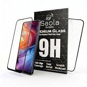 saola crystal clear screen protector for lava blaze 3 5g  9h tempered glass smooth touch full coverage case friendly 2-step installation kit  quick amp easy application pack of 2