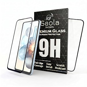 saola crystal clear screen protector for motorola g24 power  9h tempered glass smooth touch full coverage case friendly 2-step installation kit  quick amp easy application pack of 1