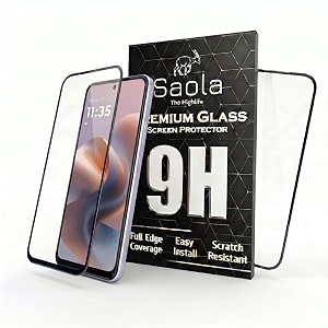saola crystal clear screen protector for motorola g86 power 5g  9h tempered glass smooth touch full coverage case friendly 2-step installation kit  quick amp easy application pack of 2