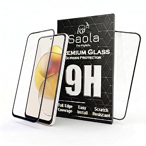 saola crystal clear screen protector for motorola g73 5g  9h tempered glass smooth touch full coverage case friendly 2-step installation kit  quick amp easy application pack of 2