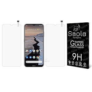 saola crystal clear screen protector for nokia g10  9h tempered glass smooth touch full coverage case friendly 2-step installation kit  quick amp easy application pack of 2
