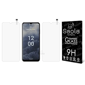 saola crystal clear screen protector for nokia g60  9h tempered glass smooth touch full coverage case friendly 2-step installation kit  quick amp easy application pack of 2