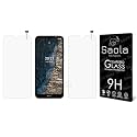 Saola Crystal Clear Screen Protector for Nokia C20 | 9H Tempered Glass, Smooth Touch, Full Coverage, Case Friendly, 2-Step Installation Kit | Quick &amp; Easy Application (Pack of 2)