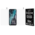 Saola Crystal Clear Screen Protector for Nokia C22 | 9H Tempered Glass, Smooth Touch, Full Coverage, Case Friendly, 2-Step Installation Kit | Quick &amp; Easy Application (Pack of 2)