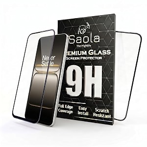 saola crystal clear screen protector for oneplus nord 5  9h tempered glass smooth touch full coverage case friendly 2-step installation kit  quick amp easy application pack of 1