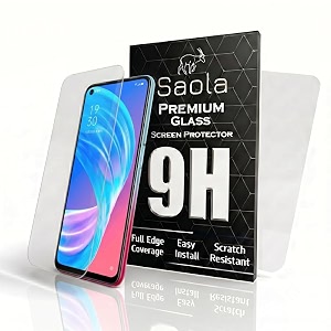 saola crystal clear screen protector for oppo a73 5g  9h tempered glass smooth touch full coverage case friendly 2-step installation kit  quick amp easy application pack of 2