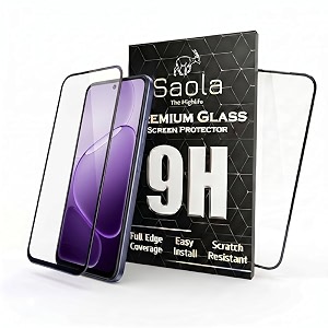 saola crystal clear screen protector for oppo a6x 5g  9h tempered glass smooth touch full coverage case friendly 2-step installation kit  quick amp easy application pack of 2