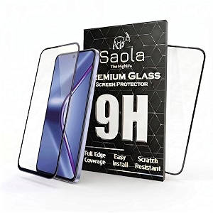 saola crystal clear screen protector for oppo k13 5g  9h tempered glass smooth touch full coverage case friendly 2-step installation kit  quick amp easy application pack of 2