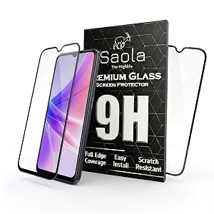 saola crystal clear screen protector for oppo k10 5g  9h tempered glass smooth touch full coverage case friendly 2-step installation kit  quick amp easy application pack of 1