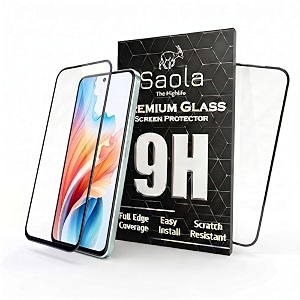 saola crystal clear screen protector for oppo a79 5g  9h tempered glass smooth touch full coverage case friendly 2-step installation kit  quick amp easy application pack of 2