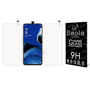 saola crystal clear screen protector for oppo reno 2z  9h tempered glass smooth touch full coverage case friendly 2-step installation kit  quick amp easy application pack of 2