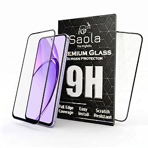 saola crystal clear screen protector for oppo a3 pro  9h tempered glass smooth touch full coverage case friendly 2-step installation kit  quick amp easy application pack of 2
