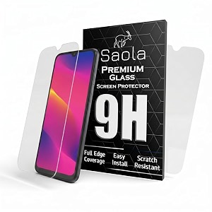 saola crystal clear screen protector for oppo a5 2020  9h tempered glass smooth touch full coverage case friendly 2-step installation kit  quick amp easy application pack of 2
