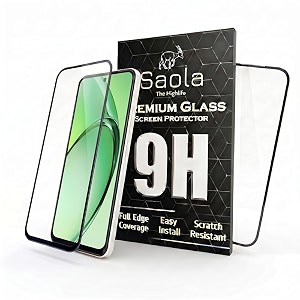 saola crystal clear screen protector for oppo k12x 5g  9h tempered glass smooth touch full coverage case friendly 2-step installation kit  quick amp easy application pack of 1