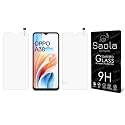 Saola Crystal Clear Screen Protector for OPPO A38 | 9H Tempered Glass, Smooth Touch, Full Coverage, Case Friendly, 2-Step Installation Kit | Quick &amp; Easy Application (Pack of 2)