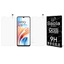 Saola Crystal Clear Screen Protector for OPPO A18 | 9H Tempered Glass, Smooth Touch, Full Coverage, Case Friendly, 2-Step Installation Kit | Quick &amp; Easy Application (Pack of 2)