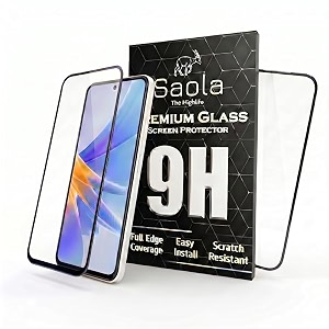 saola crystal clear screen protector for poco f7 5g  9h tempered glass smooth touch full coverage case friendly 2-step installation kit  quick amp easy application pack of 2
