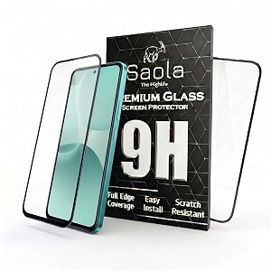 saola crystal clear screen protector for realme p4x 5g  9h tempered glass smooth touch full coverage case friendly 2-step installation kit  quick amp easy application pack of 1