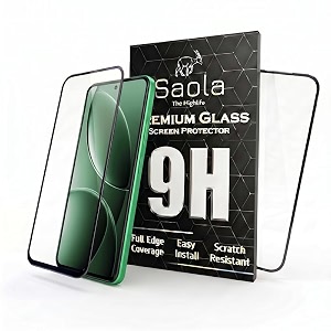 saola crystal clear screen protector for redmi k80 pro  9h tempered glass smooth touch full coverage case friendly 2-step installation kit  quick amp easy application pack of 2