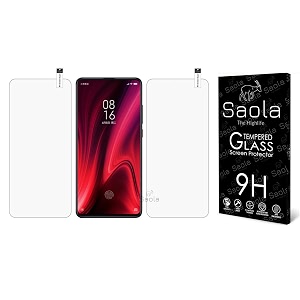 saola crystal clear screen protector for redmi k20  9h tempered glass smooth touch full coverage case friendly 2-step installation kit  quick amp easy application pack of 2