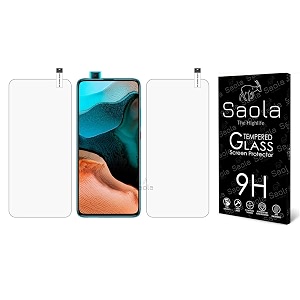 saola crystal clear screen protector for redmi k30 pro zoom  9h tempered glass smooth touch full coverage case friendly 2-step installation kit  quick amp easy application pack of 2