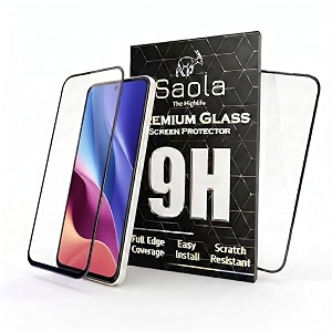 saola crystal clear screen protector for redmi k40 pro  9h tempered glass smooth touch full coverage case friendly 2-step installation kit  quick amp easy application pack of 2