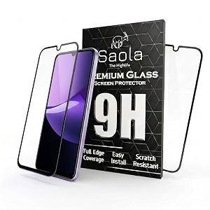 saola crystal clear screen protector for redmi 15c 5g  9h tempered glass smooth touch full coverage case friendly 2-step installation kit  quick amp easy application pack of 1