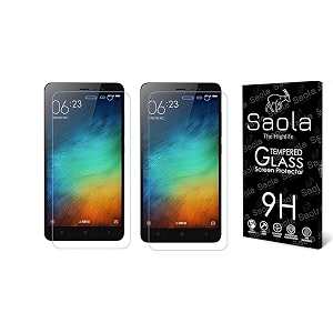 saola crystal clear screen protector for redmi 4a  9h tempered glass smooth touch full coverage case friendly 2-step installation kit  quick amp easy application pack of 2
