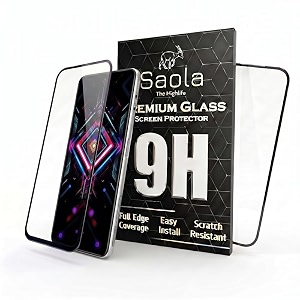 saola crystal clear screen protector for redmi k40  9h tempered glass smooth touch full coverage case friendly 2-step installation kit  quick amp easy application pack of 2